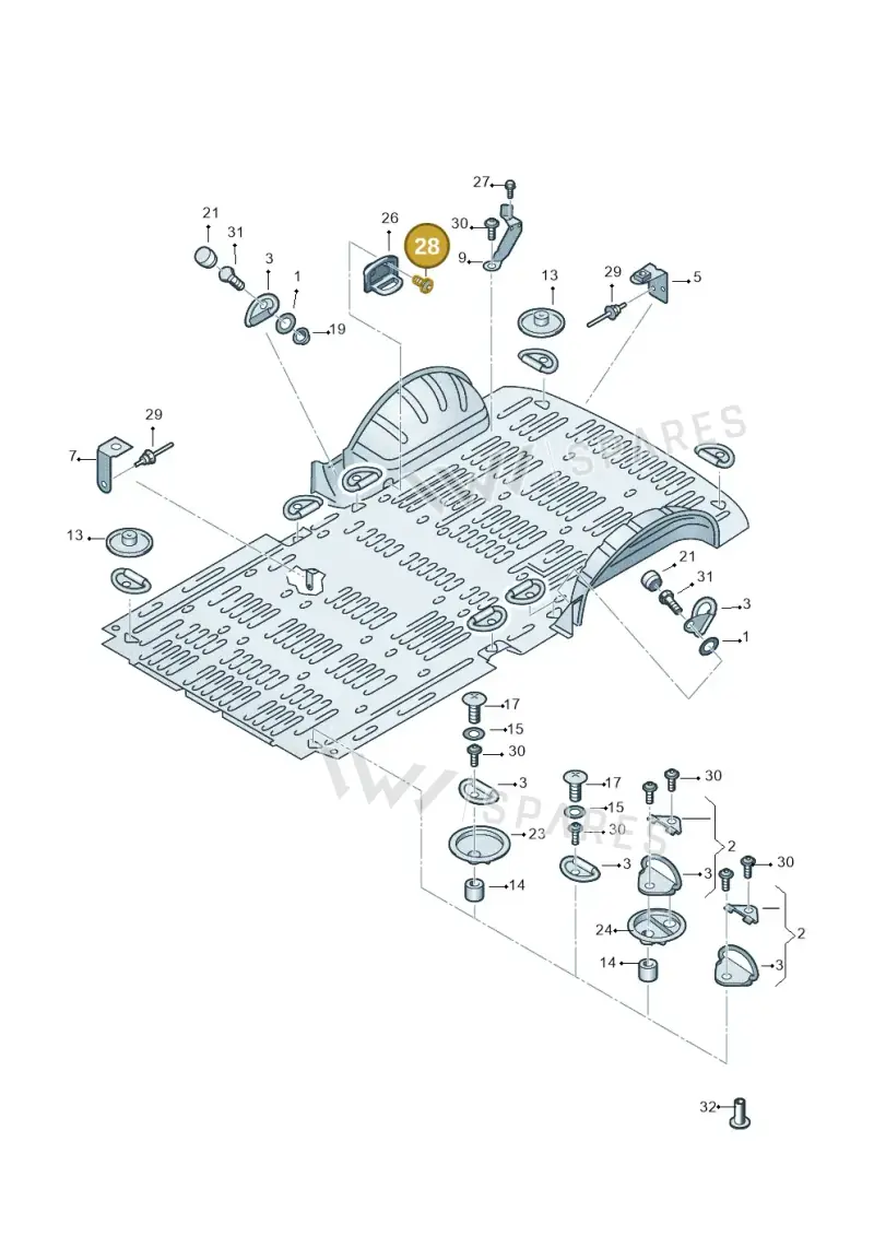 N10448504 — Volkswagen Caravelle (2019-2024) diagram 861801015, position 28
