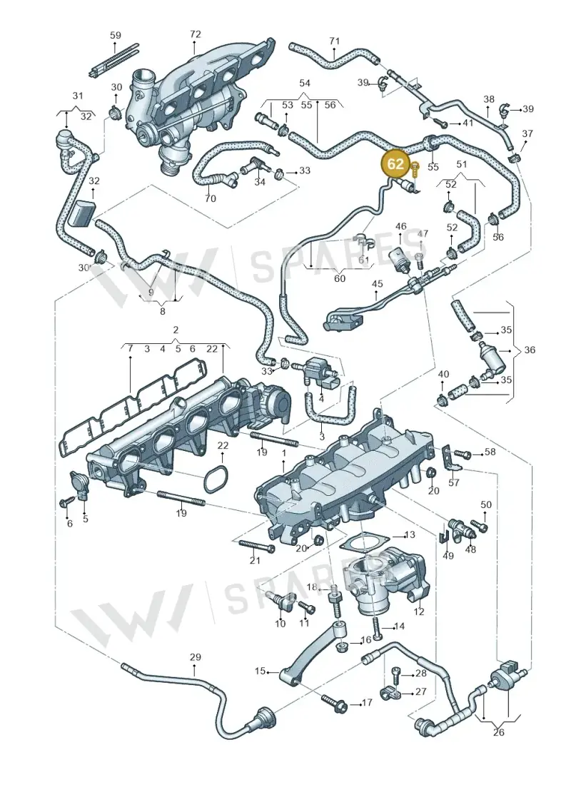 N10449202 — Audi Q5 qu. 2.0 TDI (2012-2017) diagram 736133220, position 62