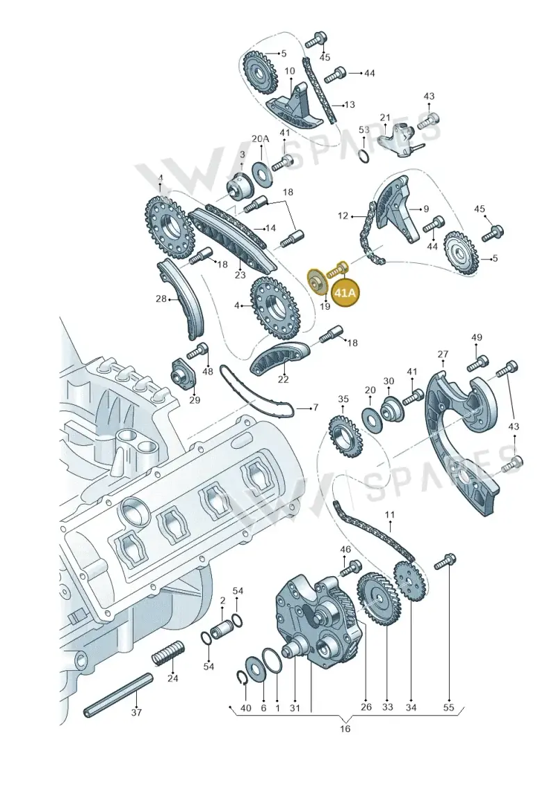 N10451407 — Audi A8/S8/qu. lang (2003-2007) diagram 291109600, position 41A