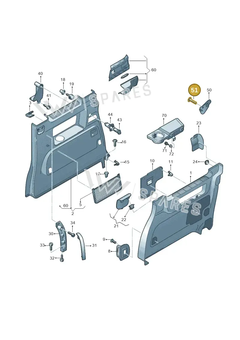 N10451410 — Volkswagen Touran 2.0 (2010-2015) diagram 409867900, position 51