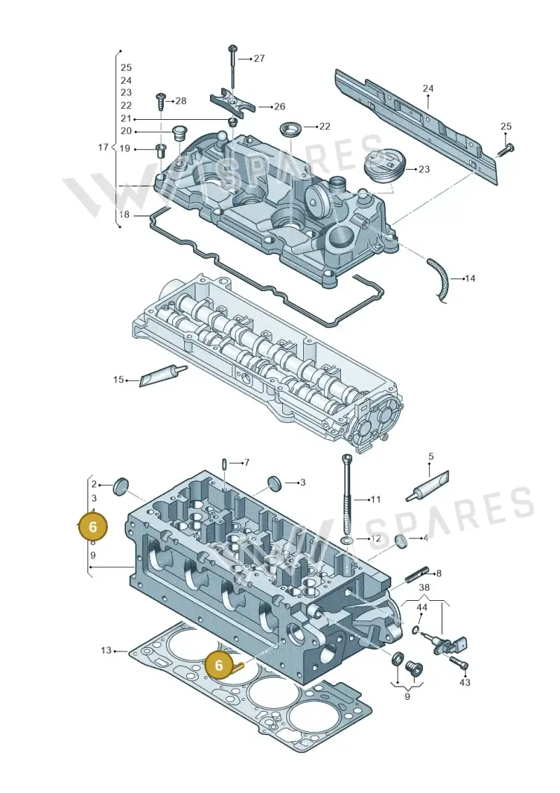 N10454201 — Volkswagen Tiguan 2.0 4Motion (2017-2024) diagram 597103510, position 6