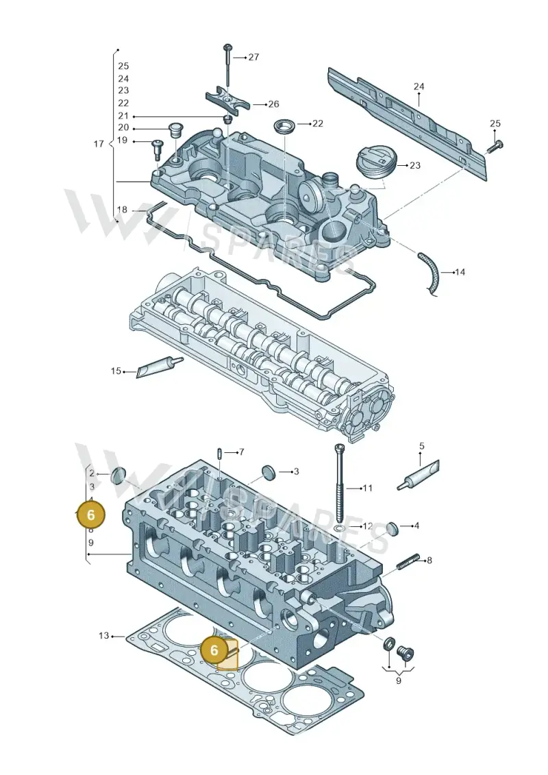 N10454201 — Volkswagen T-Roc BlueMotion (2017-2024) diagram 884103650, position 6