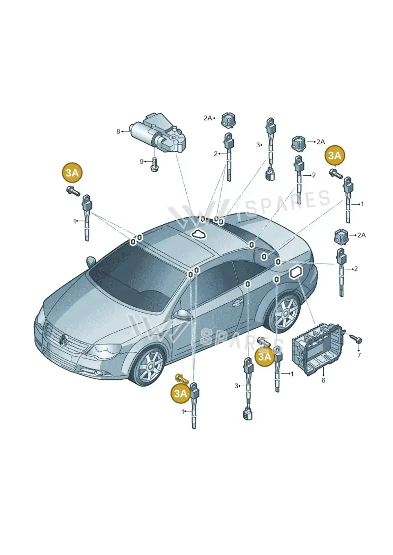 N10456101 — Volkswagen EOS 2.0 (2008-2010) diagram 482959000, position 3A