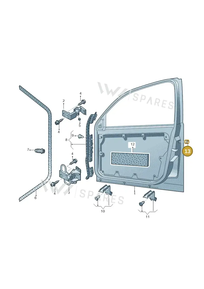N10458101 — Volkswagen PASSAT/4MOTION/W8 (2002-2005) diagram 195831100, position 13