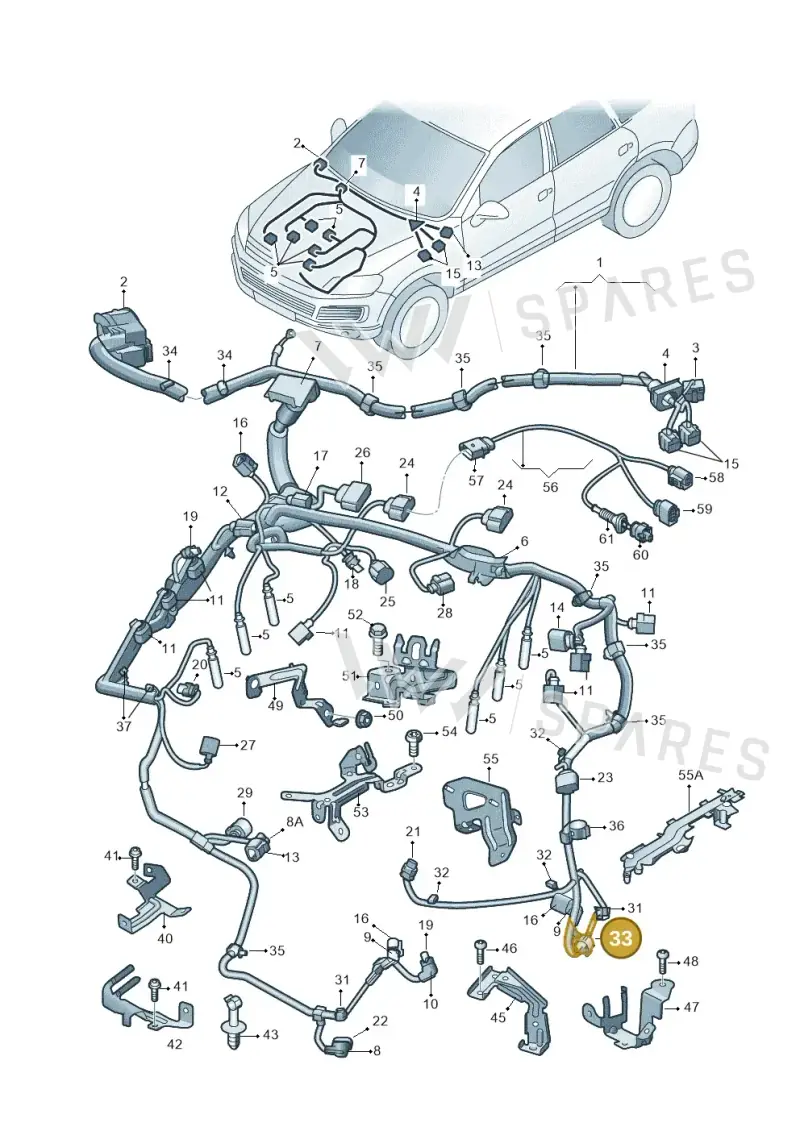 N10458601 — Volkswagen Touareg BlueMotion (2014-2018) diagram 693971120, position 33