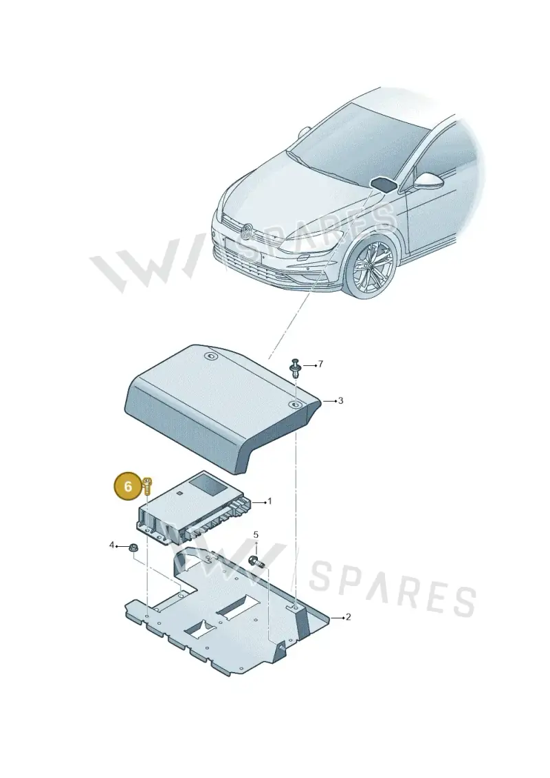 N10459203 — Volkswagen Golf 2.0 (2016-2020) diagram 827907000, position 6