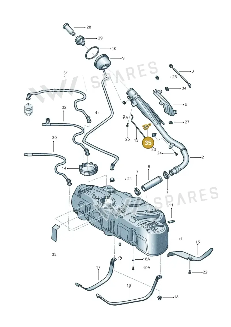 N10459902 — Volkswagen Saveiro (2013-) diagram 557201000, position 35