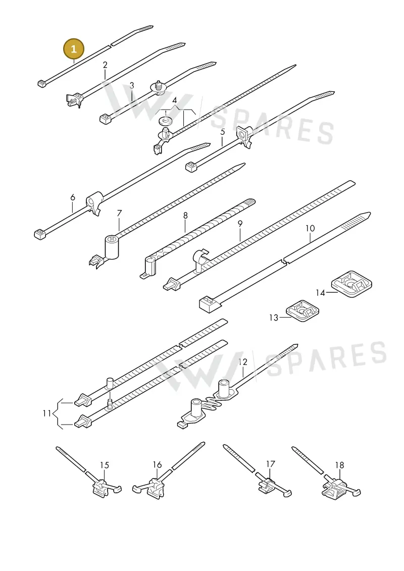 N10461301 — Audi 1J0 platform diagram 198979100, position 1