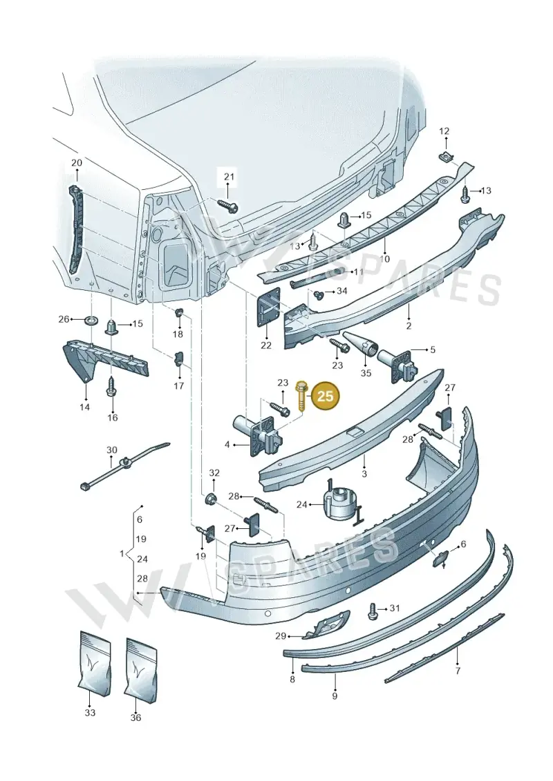 N10462601 — Audi A8/S8/qu. lang    08> (2007-) diagram 291807500, position 25