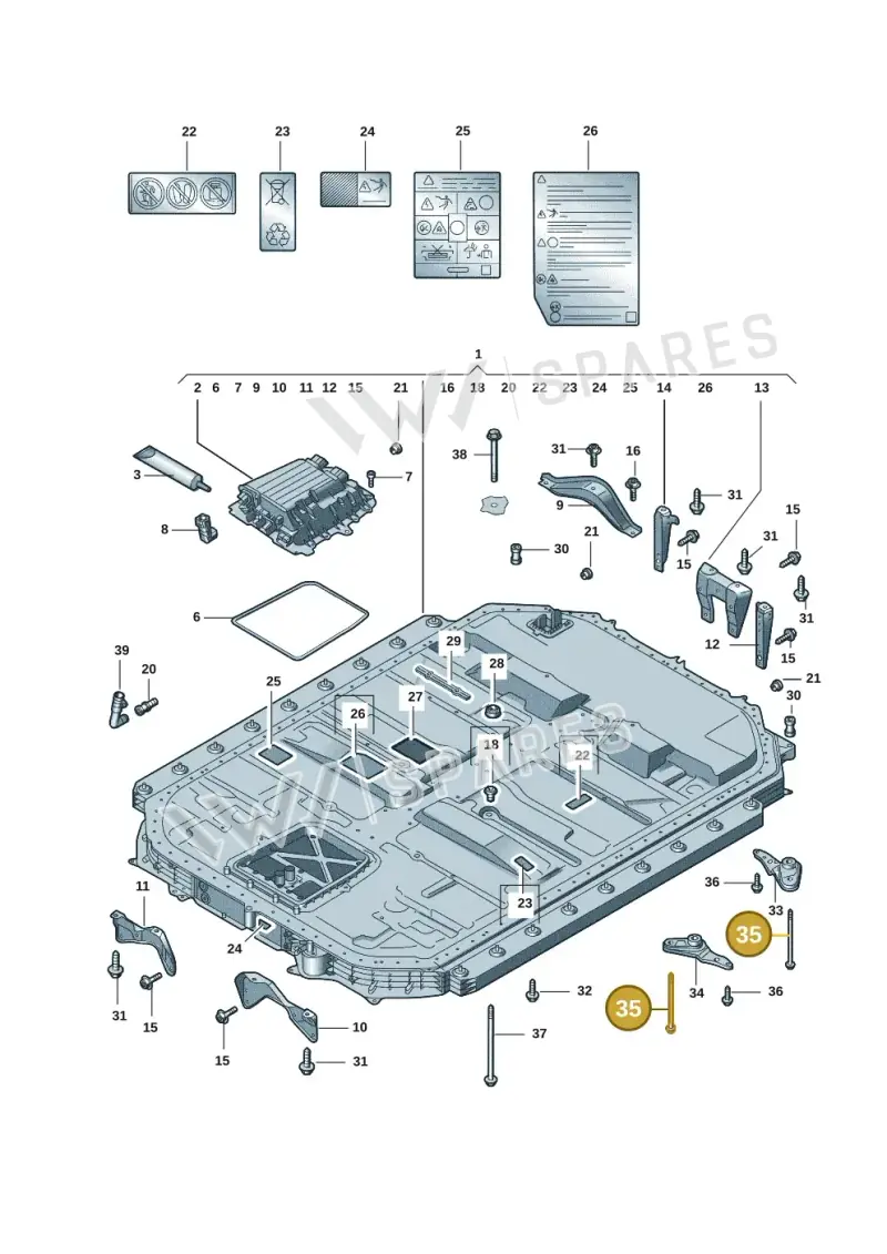 N10462601 — Audi E-tron (2020-2023) diagram 4kc915520, position 35