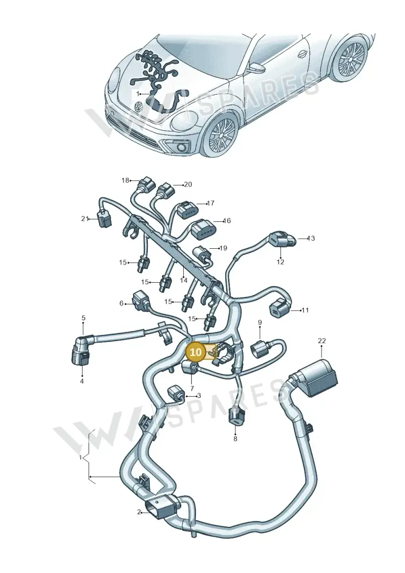 N10470601 — Volkswagen Beetle (2016-2019) diagram 801971040, position 10