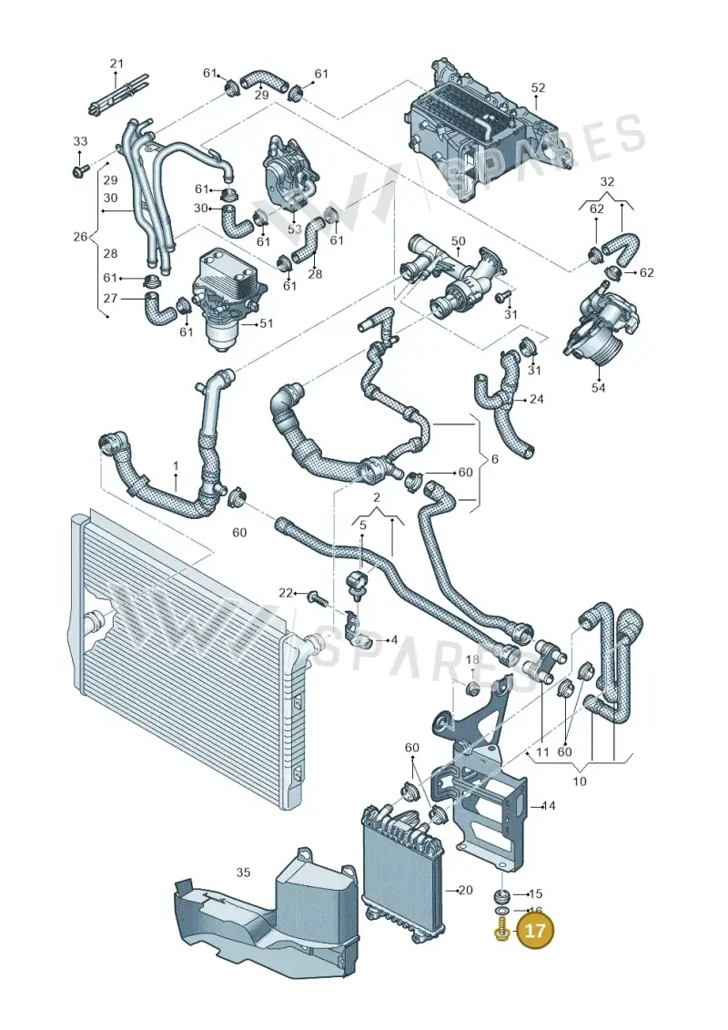 N10471801 — Volkswagen Tiguan 2.0 4Motion (2017-2024) diagram 884000060, position 17
