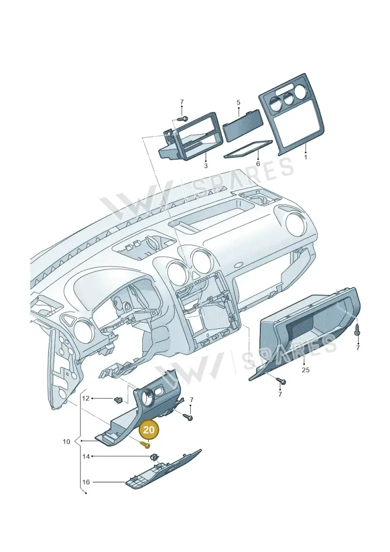 N10473201 — Volkswagen CADDY-FAW "CN"         05> (2005-) diagram 443857200, position 20