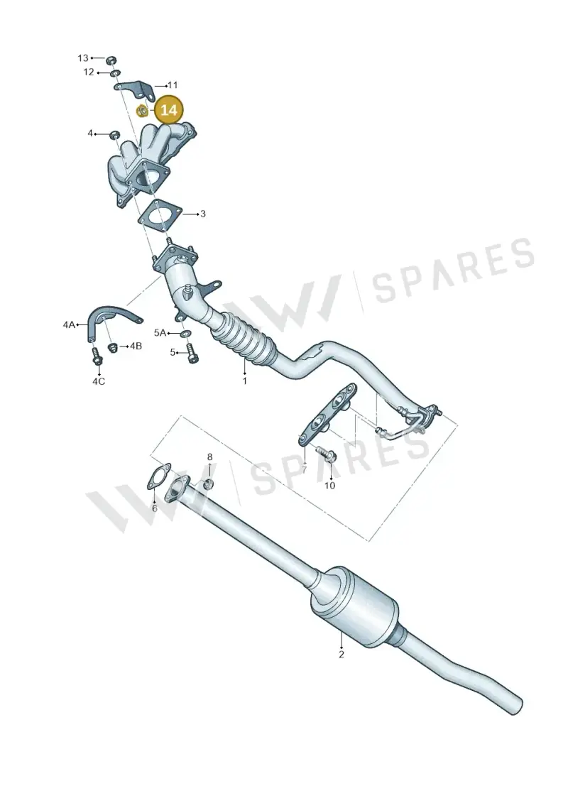 N10474803 — Volkswagen GOLF PLUS              08> (2007-) diagram 409253500, position 14