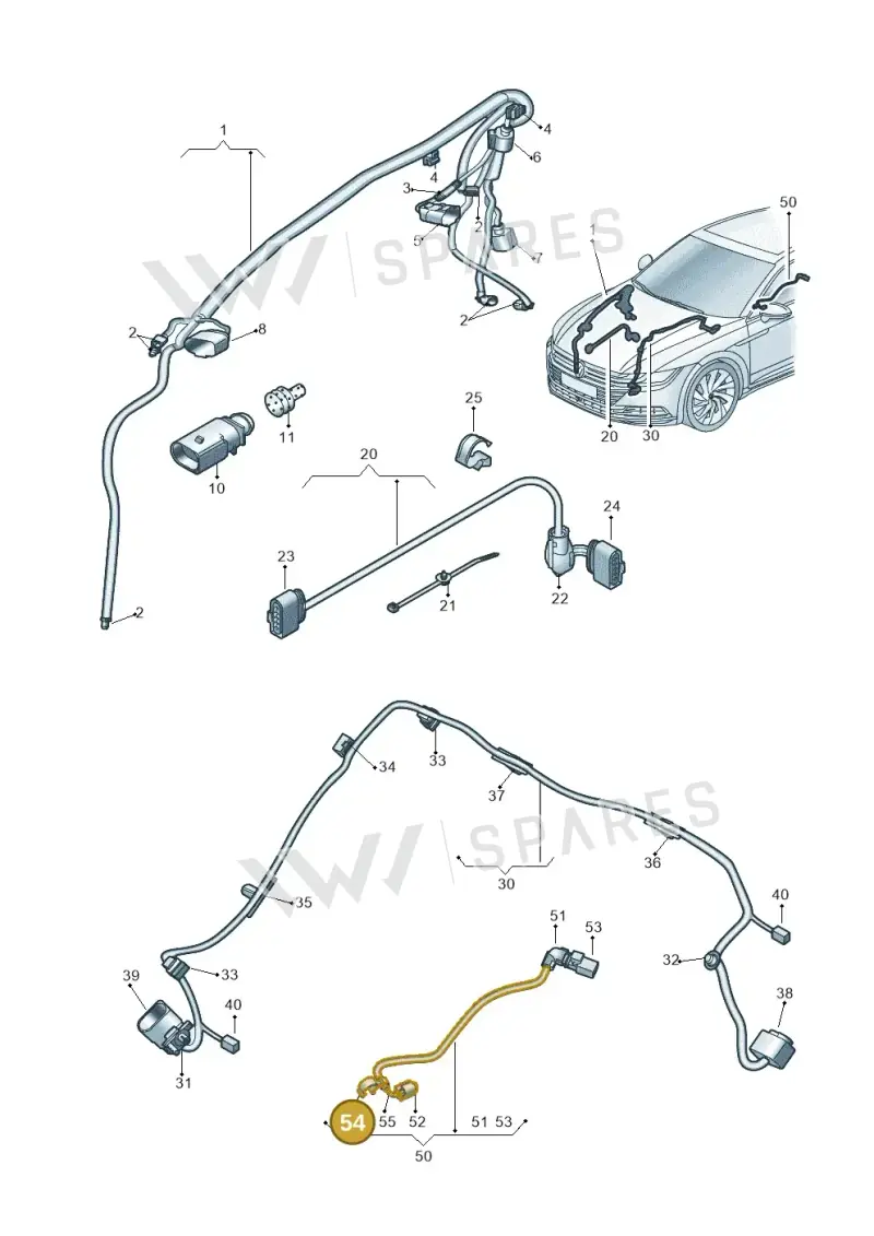 N10479902 — Volkswagen Arteon (2017-2023) diagram 828971880, position 54