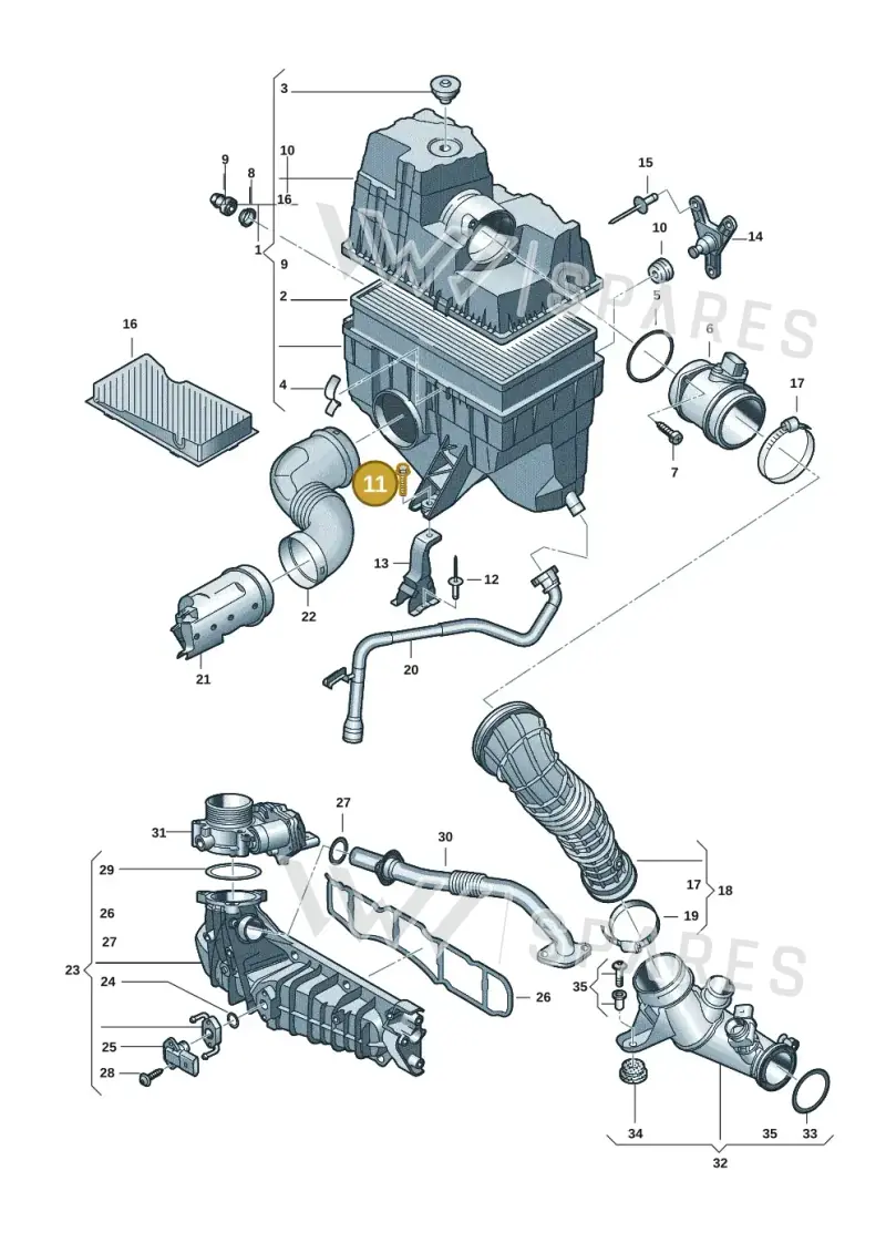 N10482701 — Volkswagen Transport. multivan (2019-2024) diagram 7ep129020, position 11