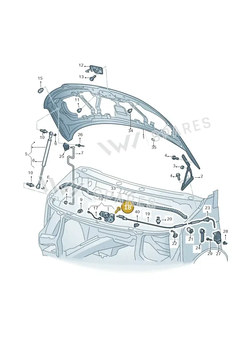 N10483102 — Volkswagen Transp. caravelle (2011-2015) diagram 410823100, position 18
