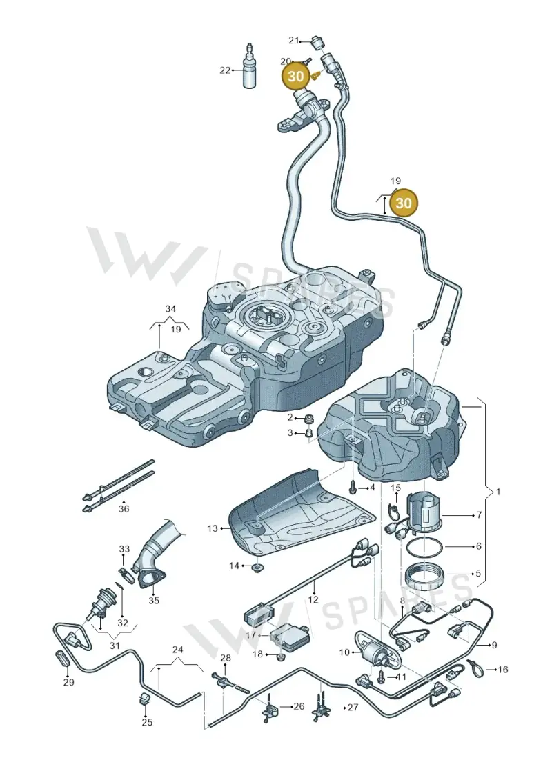N10484002 — Audi Q5 qu. 2.0 TDI (2008-2012) diagram 647201150, position 30
