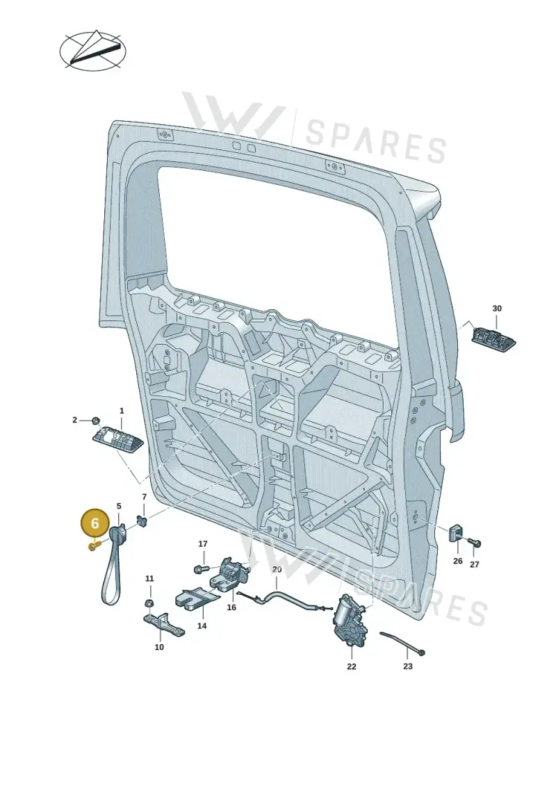 N10488205 — Volkswagen Multivan (2021-) diagram 7t0827100, position 6