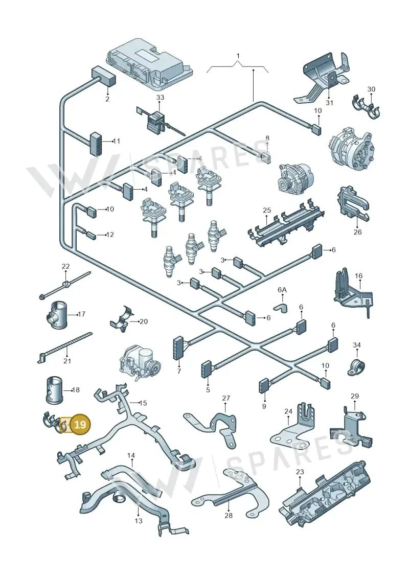 N10507401 — Volkswagen FOX                  M.05> (2005-) diagram 225971030, position 19