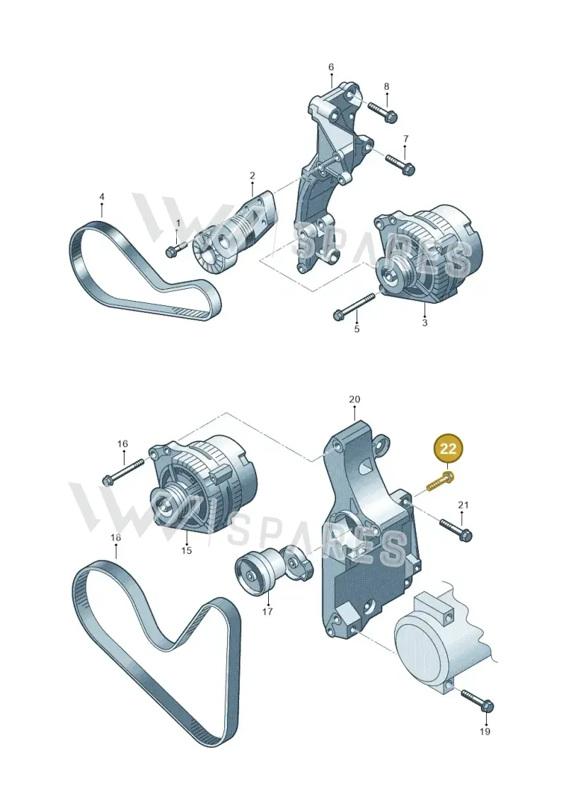 N10514503 — Volkswagen Polo (2008-2009) diagram 210903550, position 22
