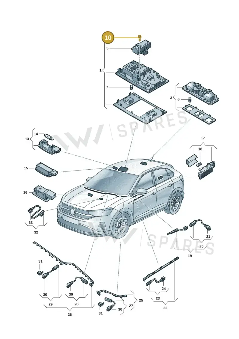 N10515002 — Volkswagen Taigo (2021-2024) diagram 2f0947000, position 10