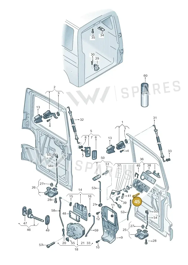 N10521102 — Volkswagen Caravelle (2015-2019) diagram 410827650, position 45