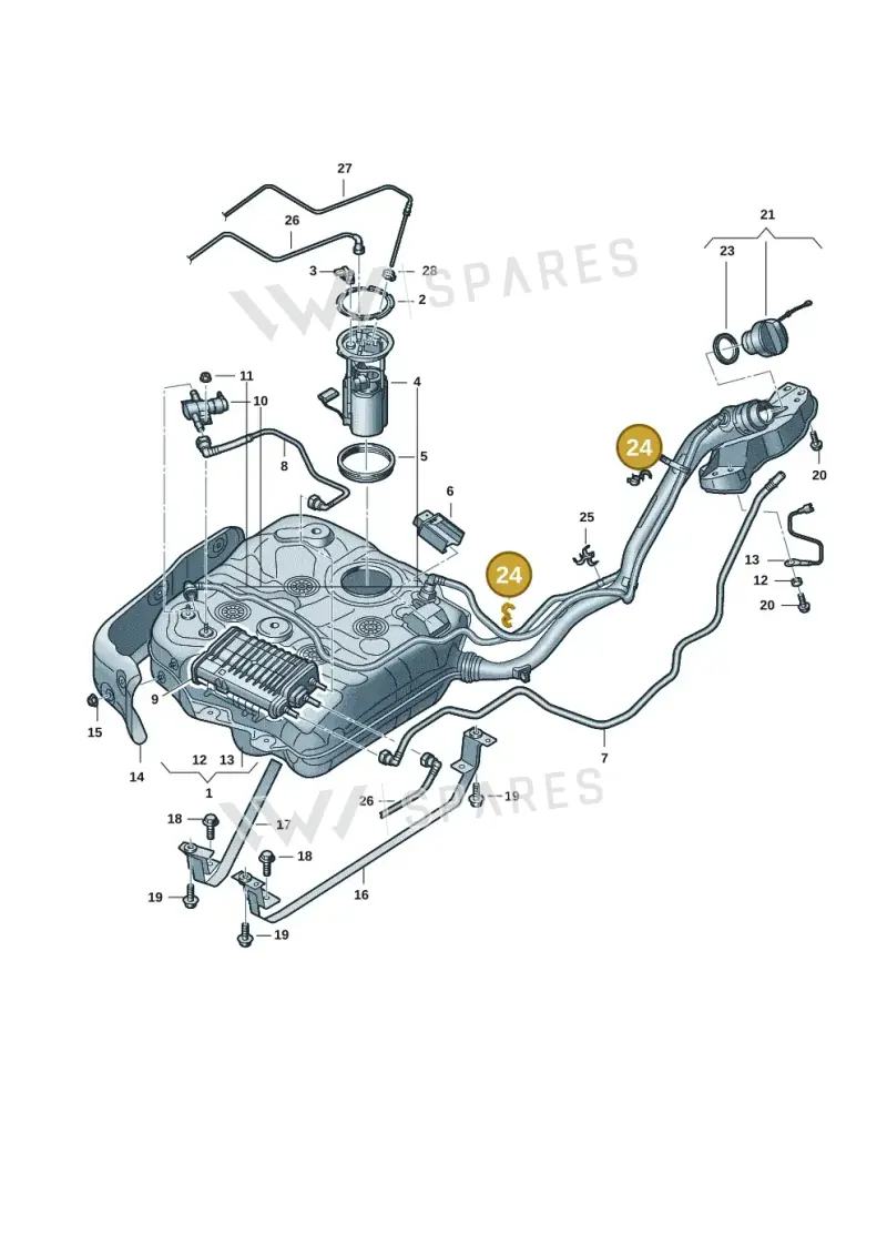 N10521203 — Volkswagen Multivan (2021-) diagram 7t0201050, position 24