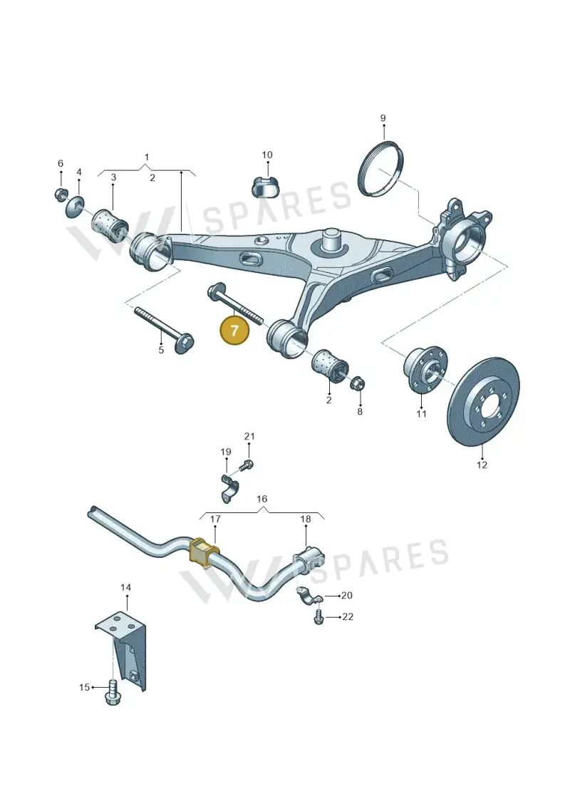 N10523102 — Volkswagen Caravelle (2015-2019) diagram 410501150, position 7