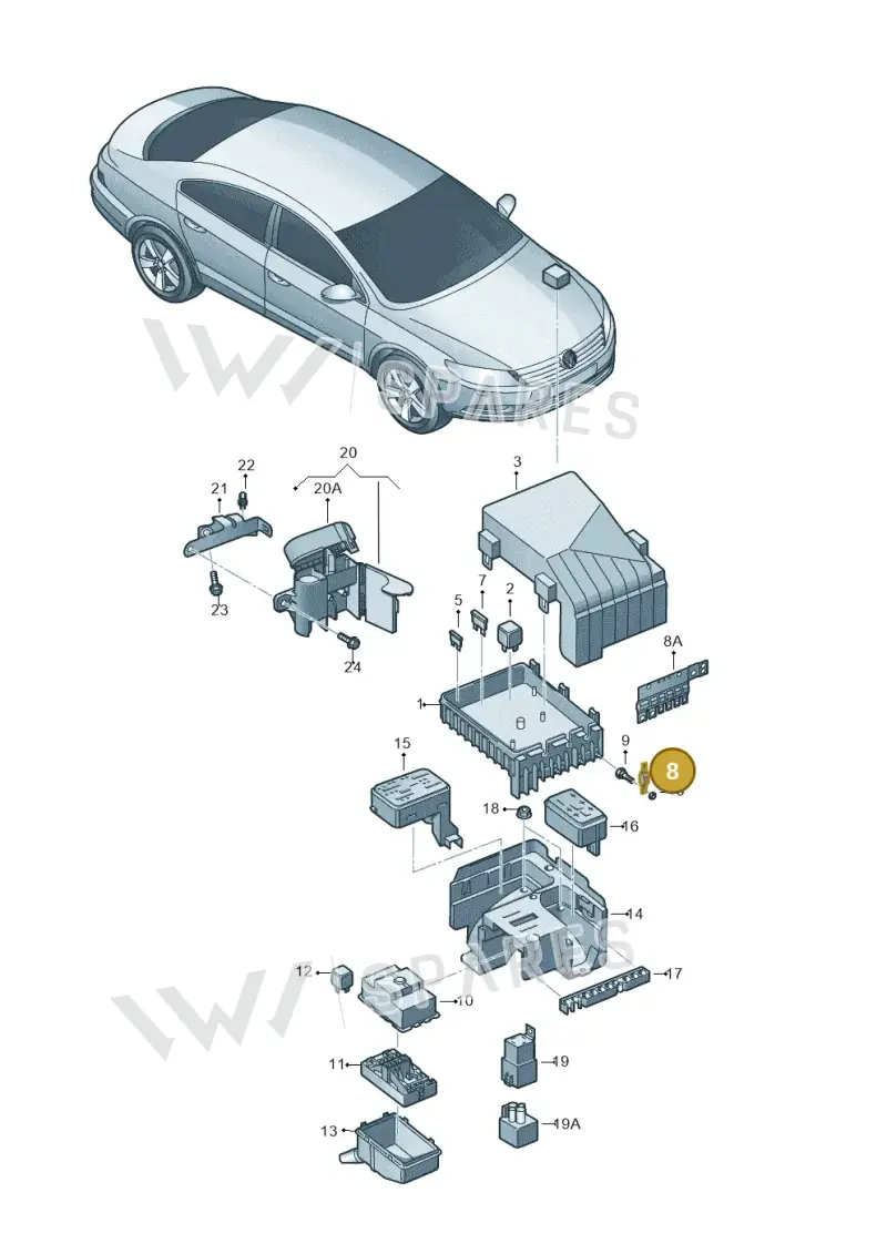 N10525501 — Volkswagen Passat CC (2011-2016) diagram 737937200, position 8