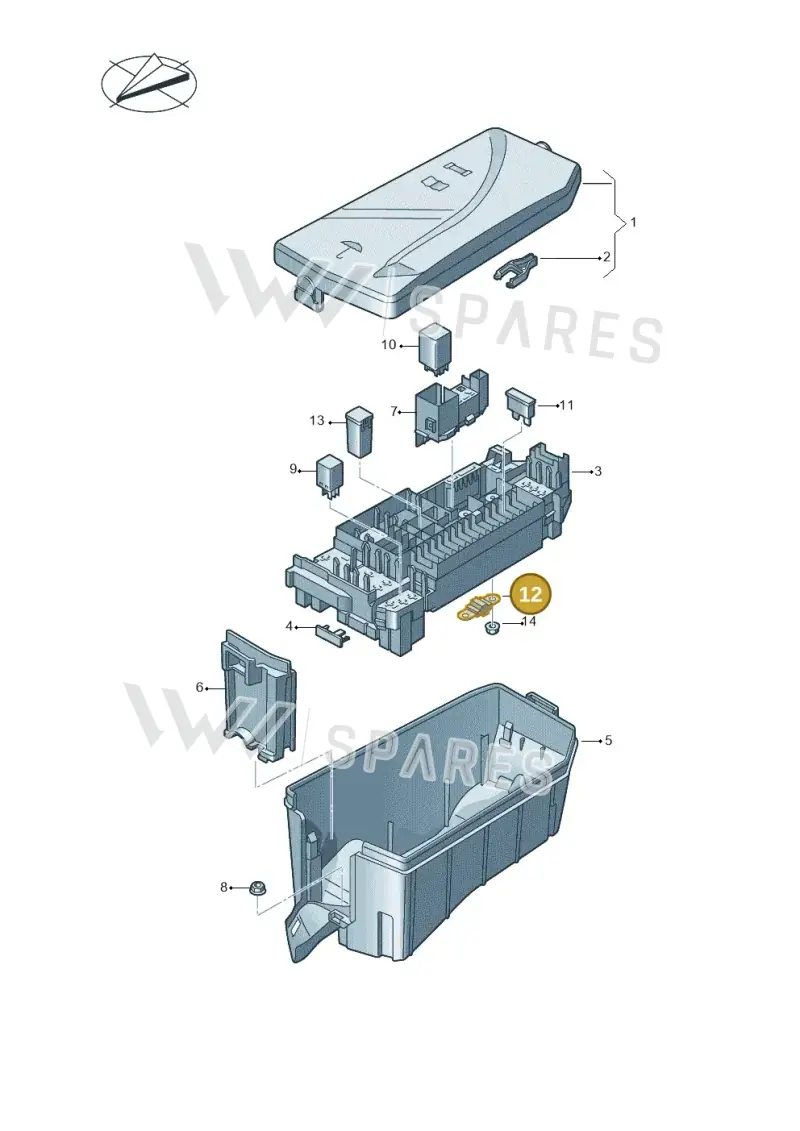 N10525502 — Volkswagen T-Cross 1,0 (2018-2024) diagram 837937100, position 12