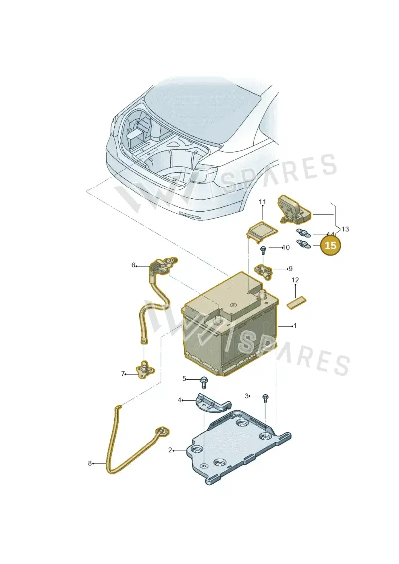 N10525505 — Volkswagen Jetta (2014-2017) diagram 692915050, position 15