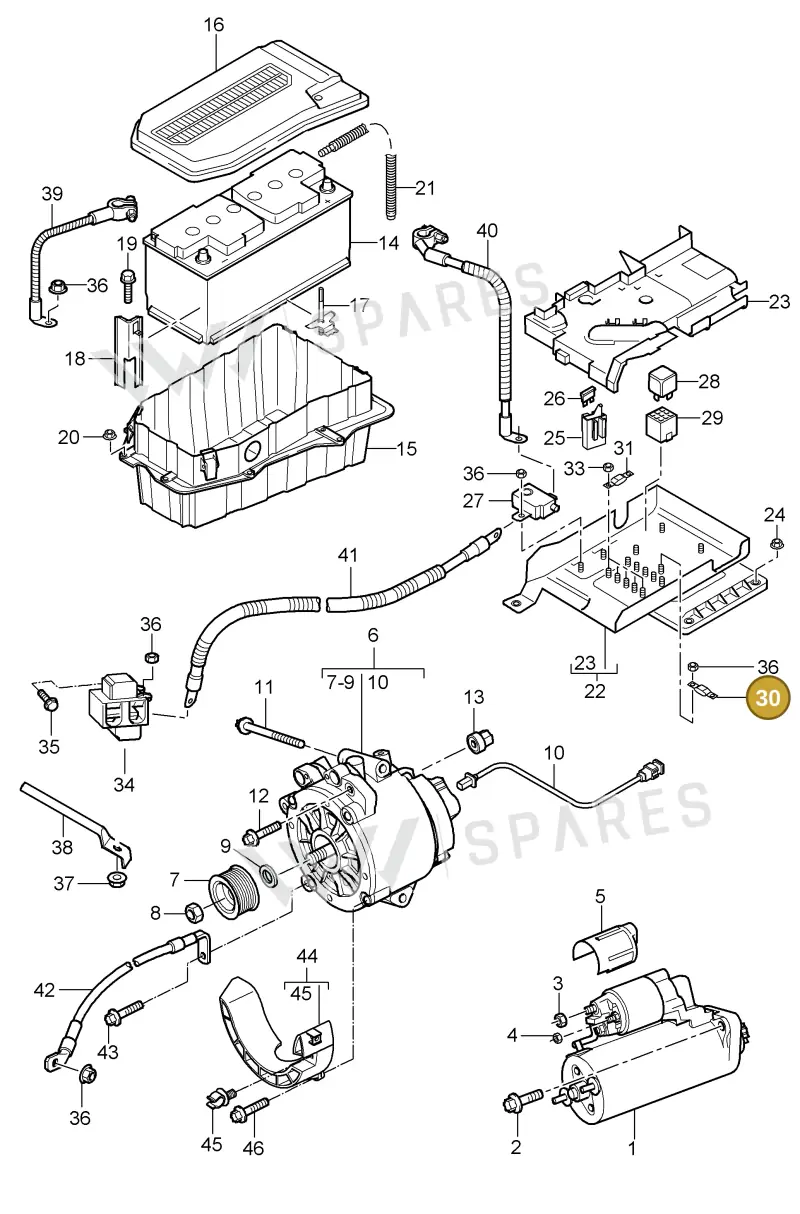 N10525607 — Porsche Cayenne (2007-2010) diagram p31902005, position 30