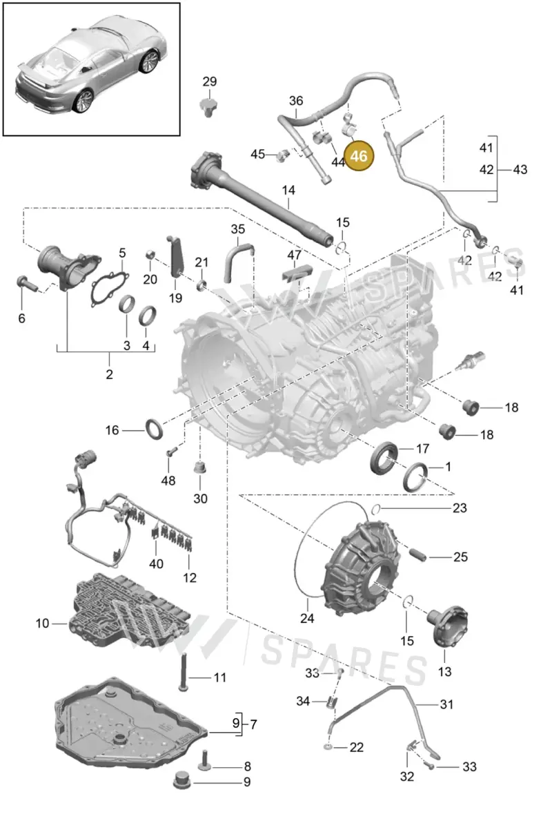 N10525701 — Porsche 911 (2013-2020) diagram p41320005, position 46