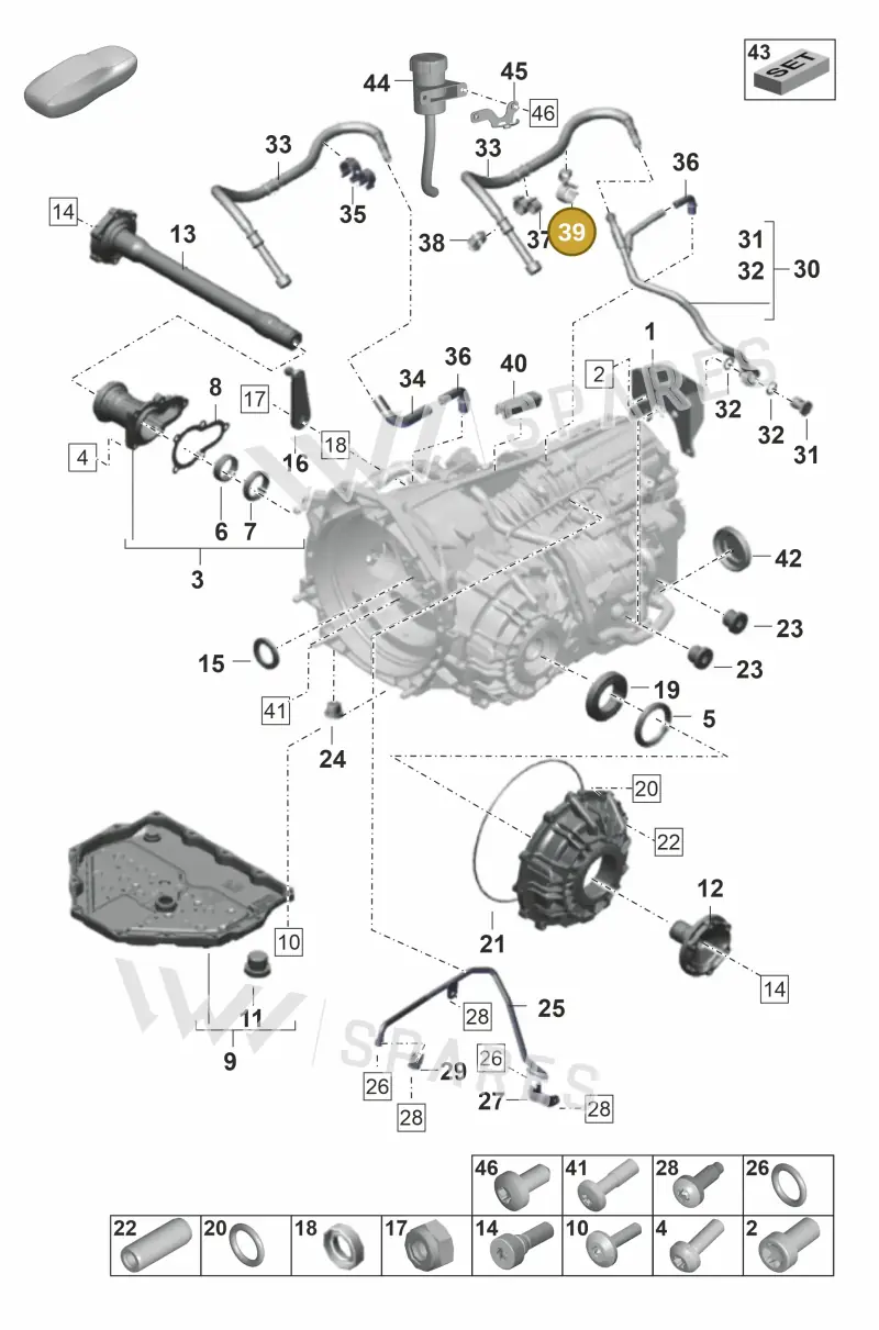 N10525701 — Porsche 911 (2021-2022) diagram p59302100, position 39