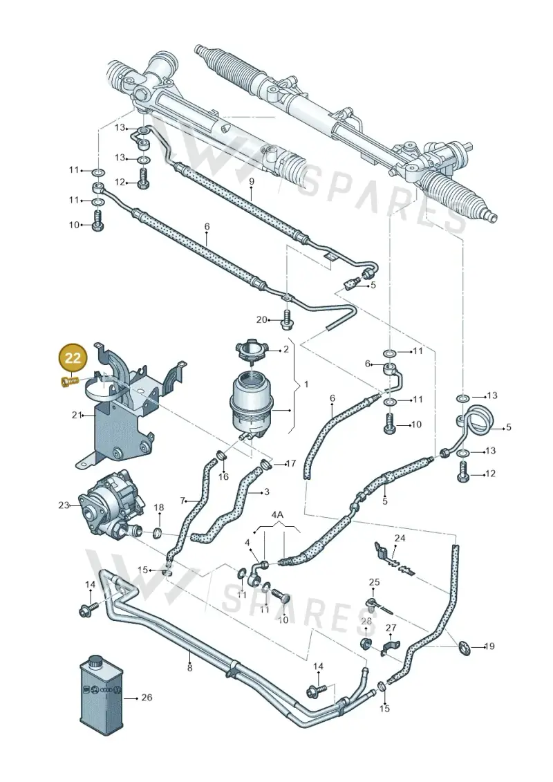 N10527703 — Audi A6 2.7 TDI (2008-2011) diagram 448422500, position 22