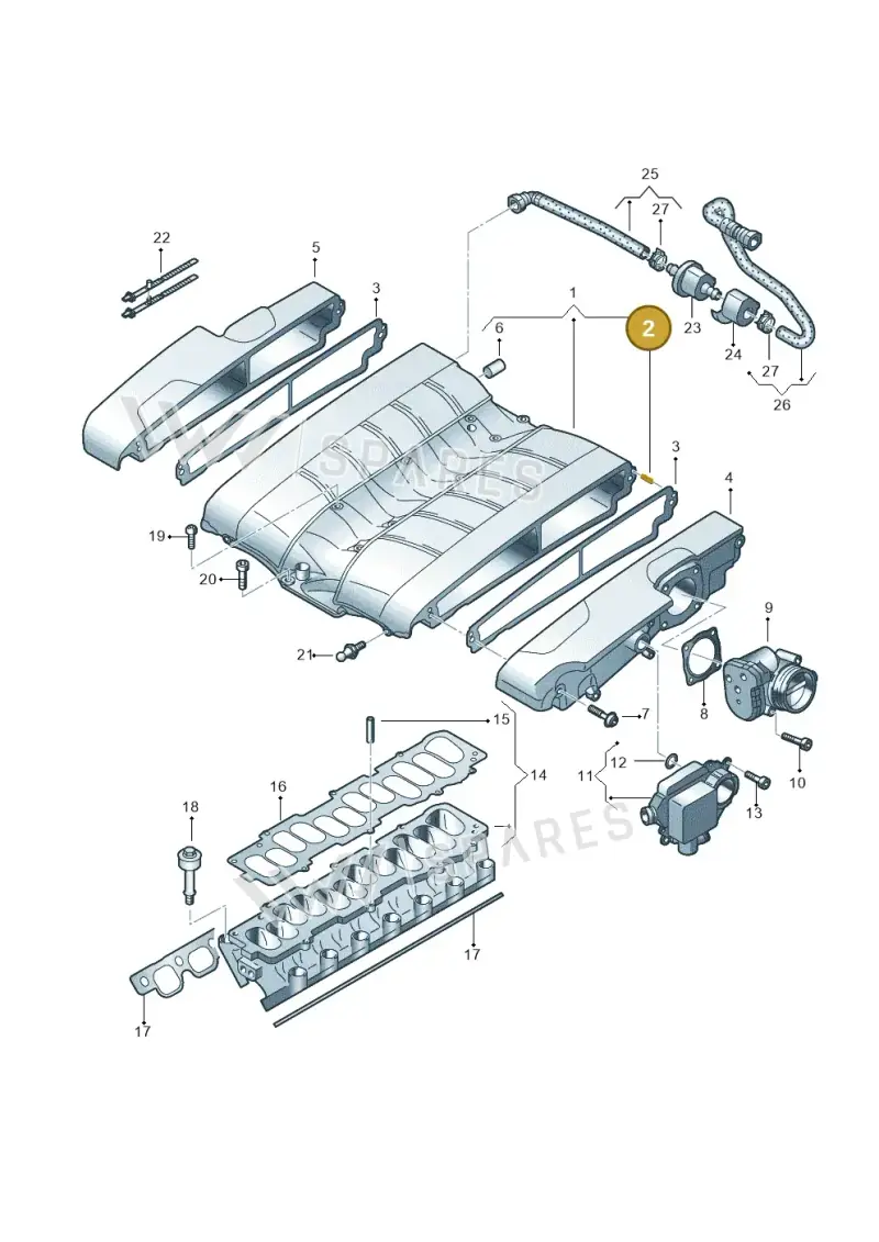 N10527801 — Volkswagen Touareg                08> (2007-) diagram 274133870, position 2