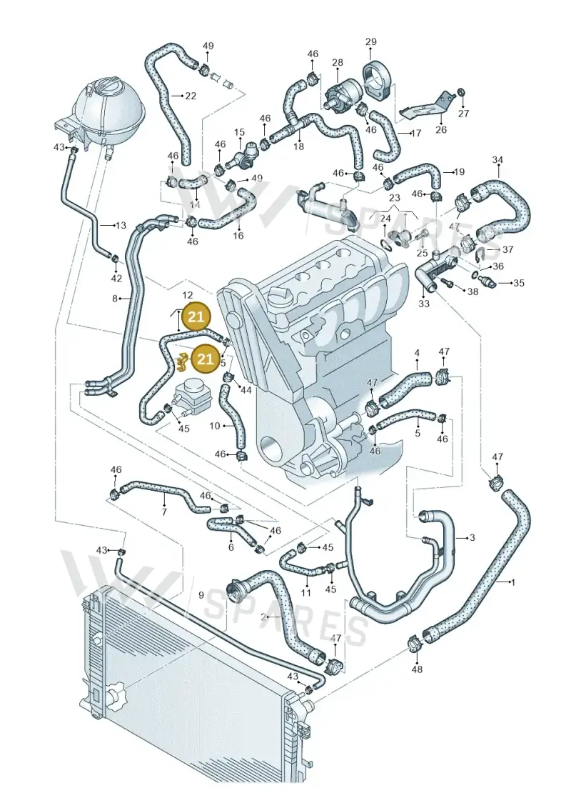 N10528002 — Volkswagen Crafter 35 panel (2011-2016) diagram 483121250, position 21