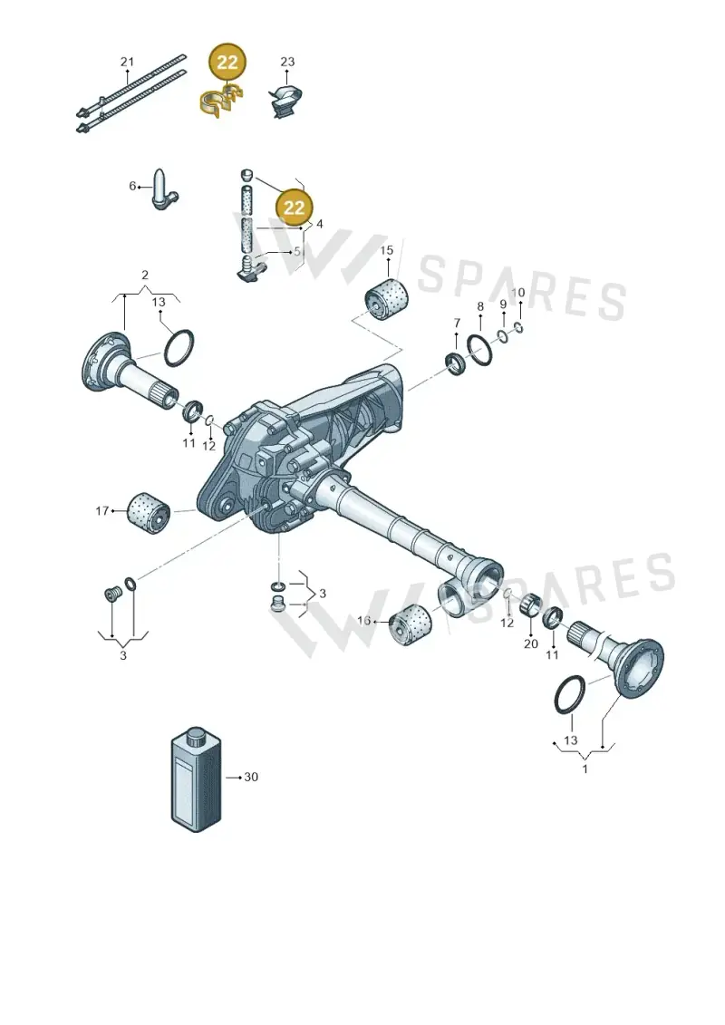 N10528002 — Volkswagen Touareg BlueMotion (2014-2018) diagram 693409030, position 22