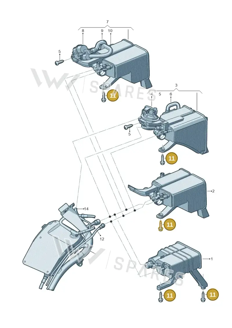 N10528402 — Volkswagen Touareg BlueMotion (2014-2018) diagram 693201920, position 11