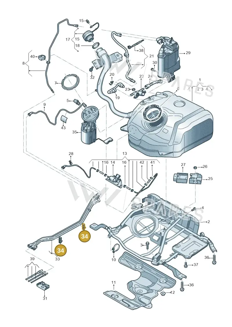 N10528901 — Volkswagen Golf 2.0 (2016-2020) diagram 746201500, position 34