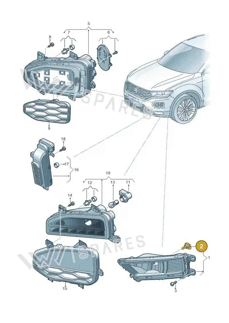 N10529501 — Volkswagen T-Roc BlueMotion (2017-2024) diagram 813941400, position 2