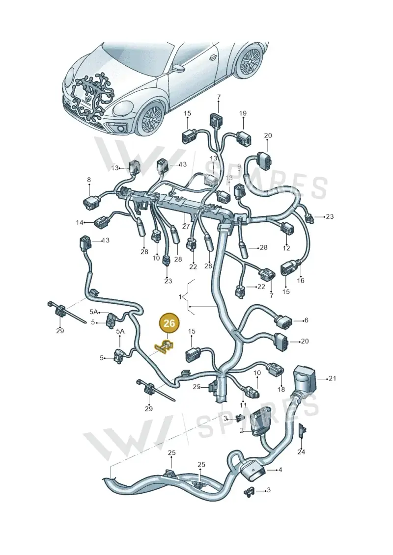 N10532201 — Volkswagen Beetle (2016-2019) diagram 801971160, position 26