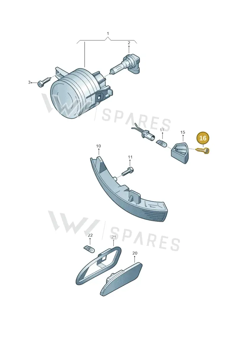 N10535803 — Volkswagen EOS-Cabriolet-Coupe (2006-) diagram 482941400, position 16
