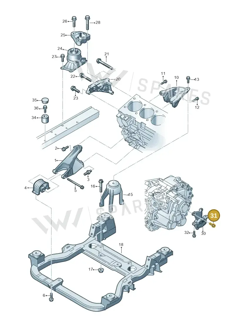 N10541002 — Volkswagen Transp. caravelle (2011-2015) diagram 679199300, position 31