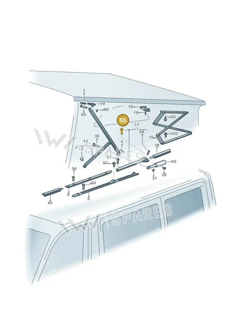 N10544302 — Volkswagen Multivan (2021-) diagram 452875200, position 55