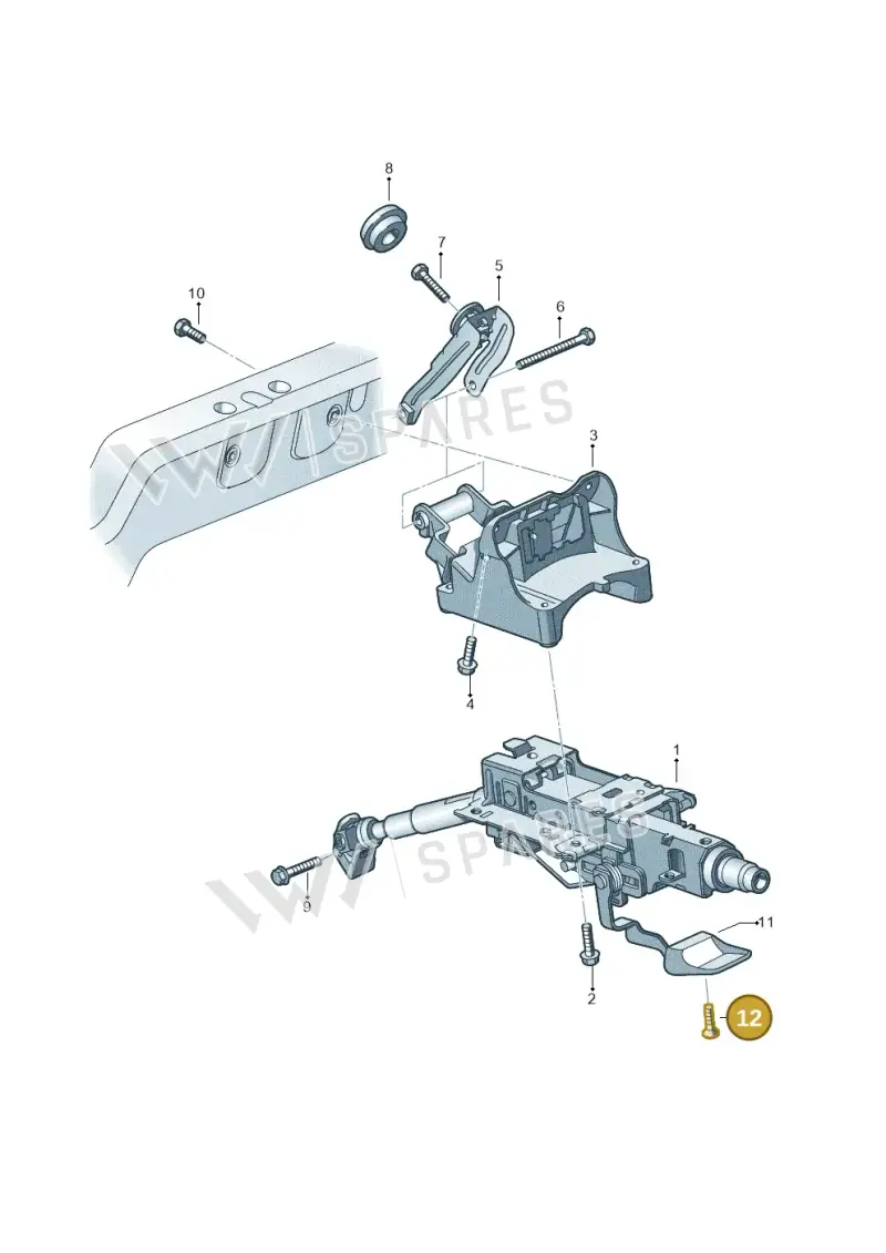 N10544702 — Volkswagen Jetta (2008-2011) diagram 460419300, position 12