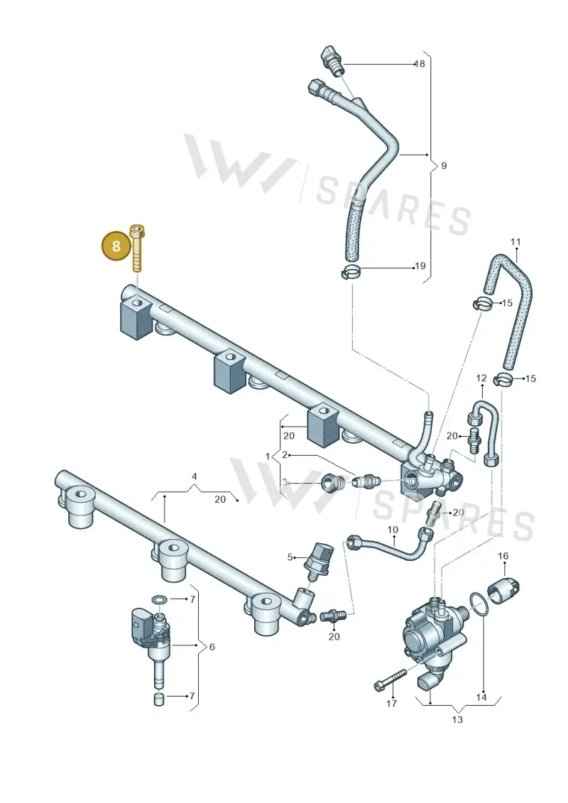 N10544903 — Volkswagen Touareg BlueMotion (2014-2018) diagram 693133920, position 8