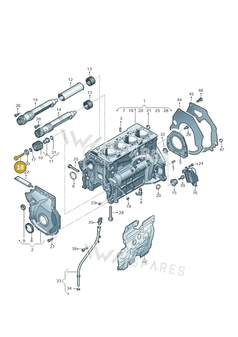 N10544904 — Volkswagen Passat estate (2023-) diagram 5h0103012, position 18