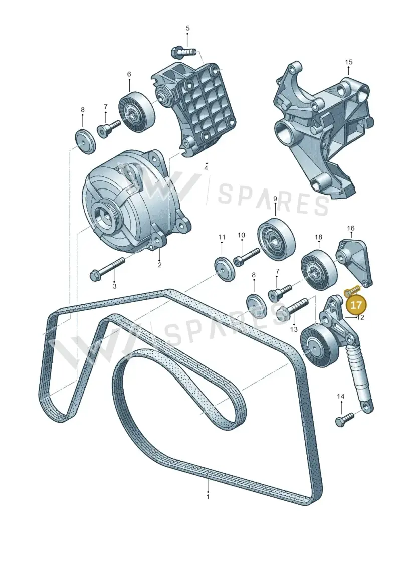 N10545402 — Volkswagen Touareg (2012-2014) diagram 291903600, position 17